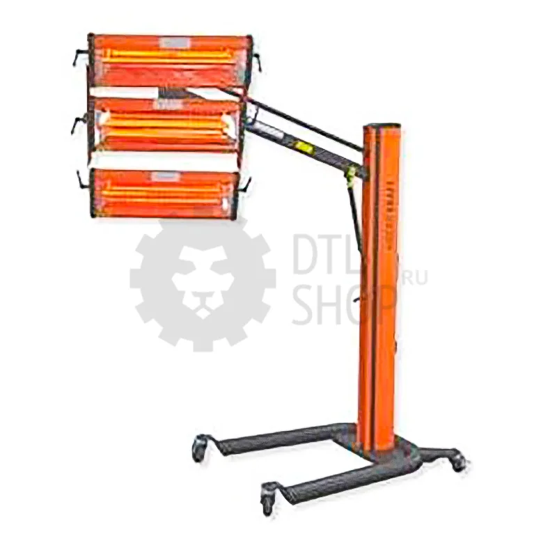 WiederKraft Трехкассетная мобильная ИК сушка на пантографической стойке