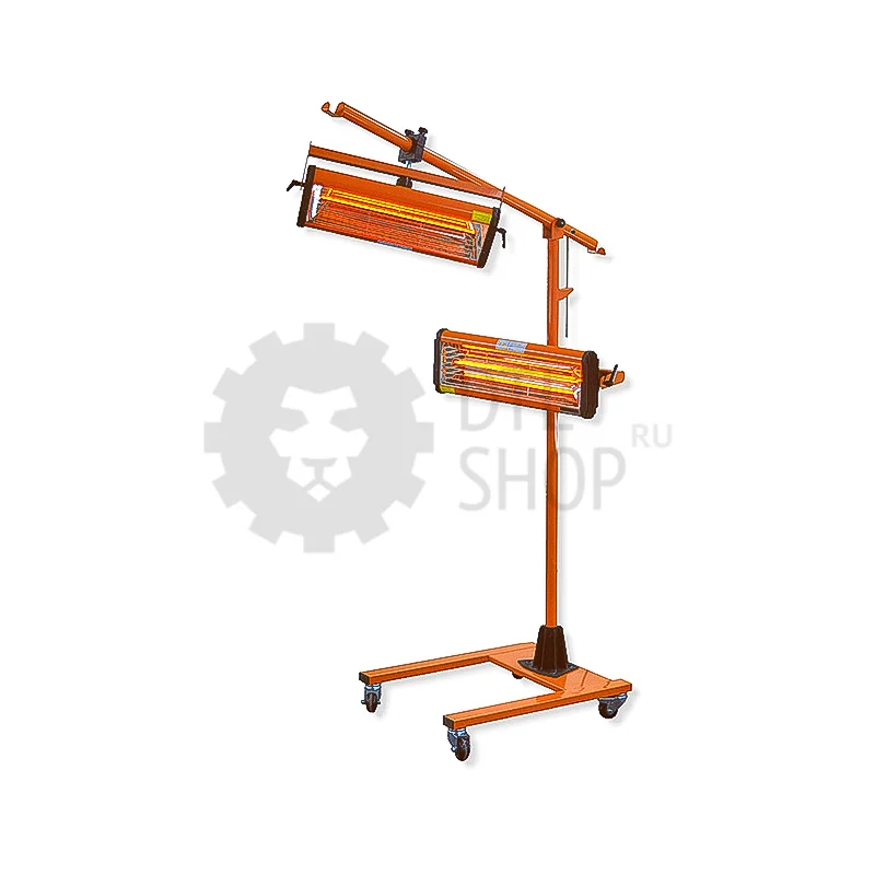 WiederKraft Двухкассетная мобильная ИК сушка на двухсекционной стойке