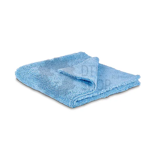 Dry Monster Deutsch Microfiber - двусторонняя микрофибровая салфетка без оверлока, голубая, 420 гр/м, 40х40 см - 1