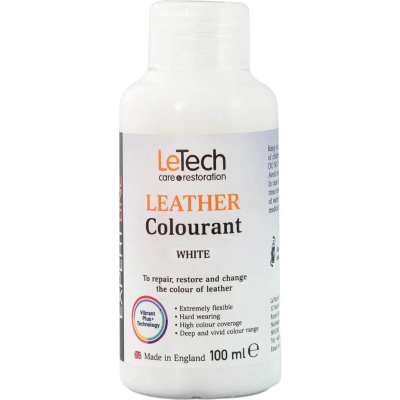 LeTech Leather Colourant White - краска для кожи, белый, 200 мл - 1