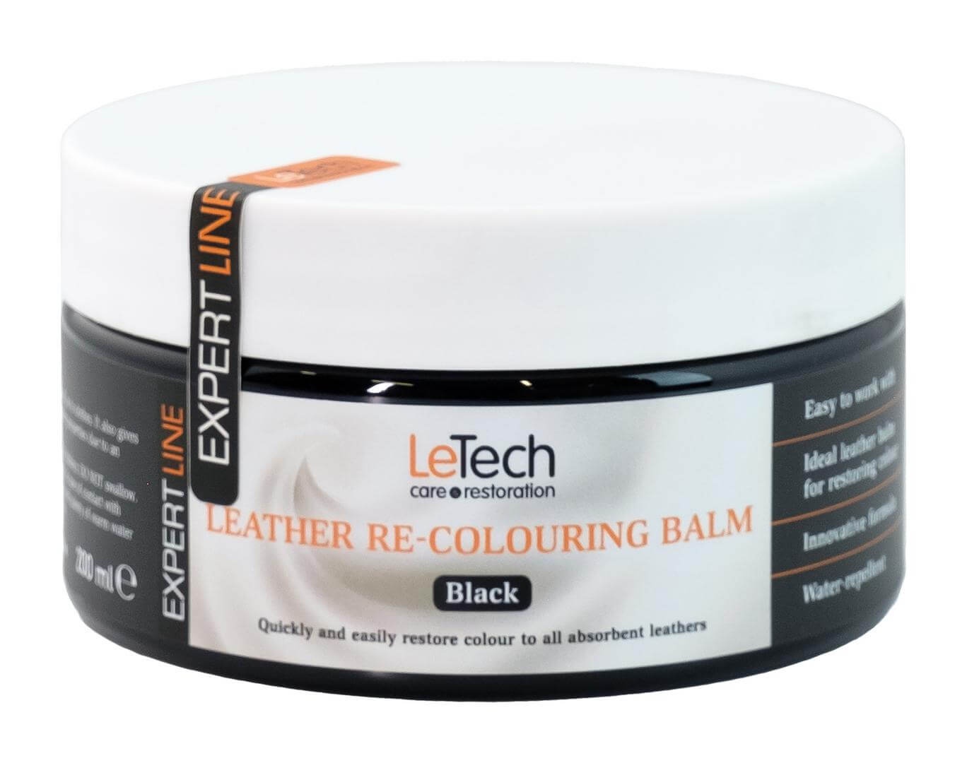 LeTech Leather Re-Colouring Balm Black - бальзам для восстановления цвета кожи, черный, 200 мл - 2