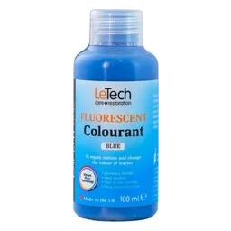 LeTech Leather Fluor Colourant Blue - краска для кожи флуоресцентная, синий, 100 мл