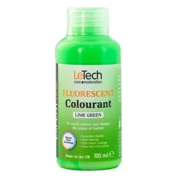 LeTech Leather Fluor Colourant Lime Green - краска для кожи флуоресцентная, лаймово-зеленый, 100 мл