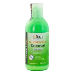 LeTech Leather Fluor Colourant Lime Green - краска для кожи флуоресцентная, лаймово-зеленый, 200 мл