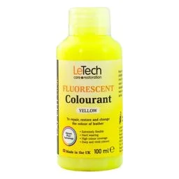 LeTech Leather Fluor Colourant Yellow - краска для кожи флуоресцентная, желтый, 100 мл