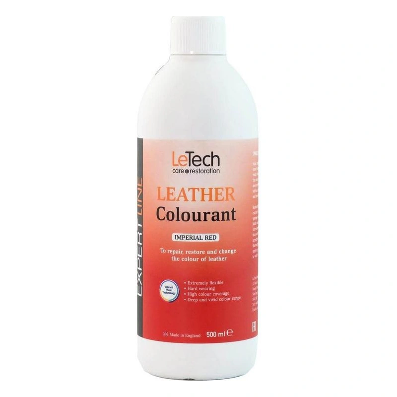 LeTech Leather Colourant Imperial Red - краска для кожи, имперский красный, 500 мл - 1