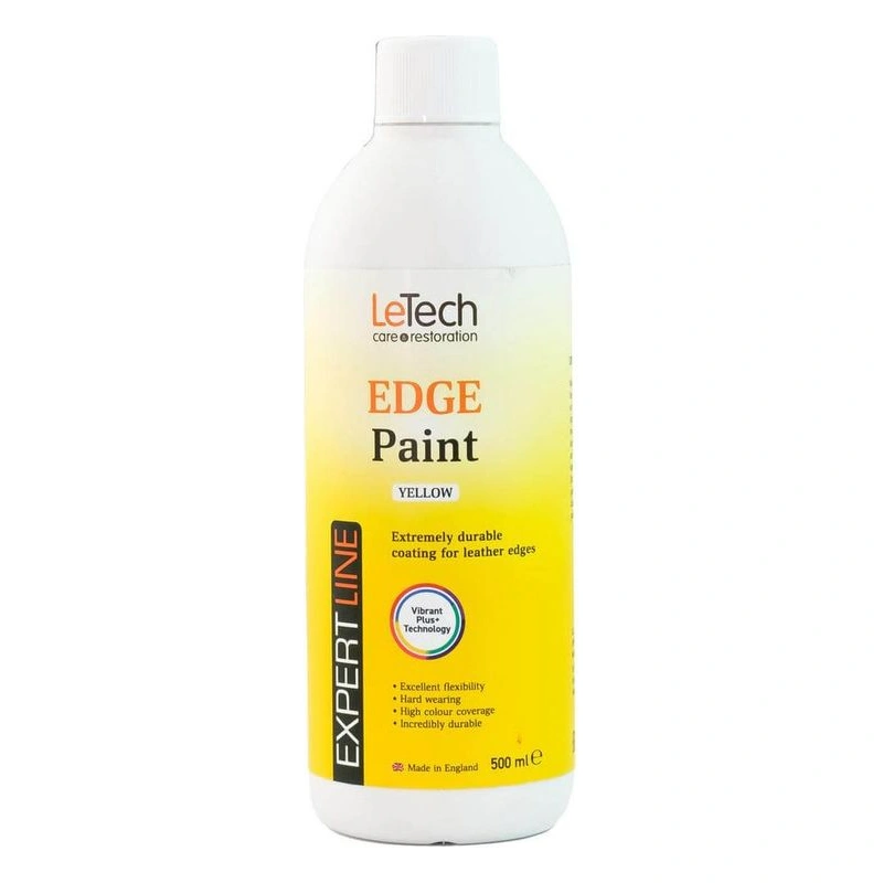 LeTech Leather Edge Paint Yellow - краска для уреза кожи, желтый, 500 мл - 1
