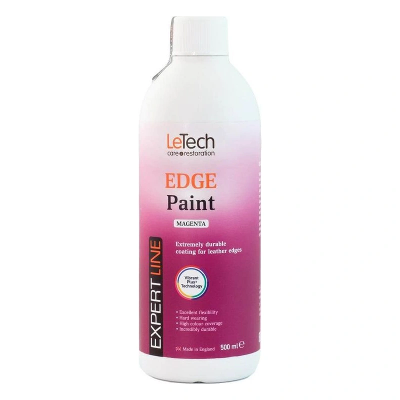 LeTech Leather Edge Paint Magenta - краска для уреза кожи, пурпурный, 500 мл - 1