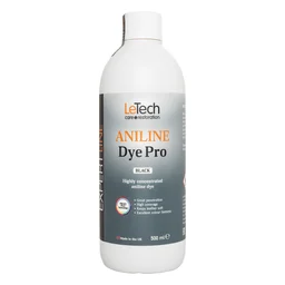 LeTech Leather Aniline Dye Pro Black - проникающая краска для кожи, черный, 500 мл