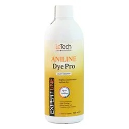 LeTech Leather Aniline Dye Pro Light Brown - проникающая краска для кожи, светло-коричневый, 500 мл
