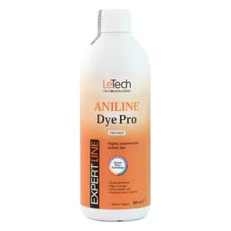 LeTech Leather Aniline Dye Pro Orange - проникающая краска для кожи, оранжевый, 500 мл