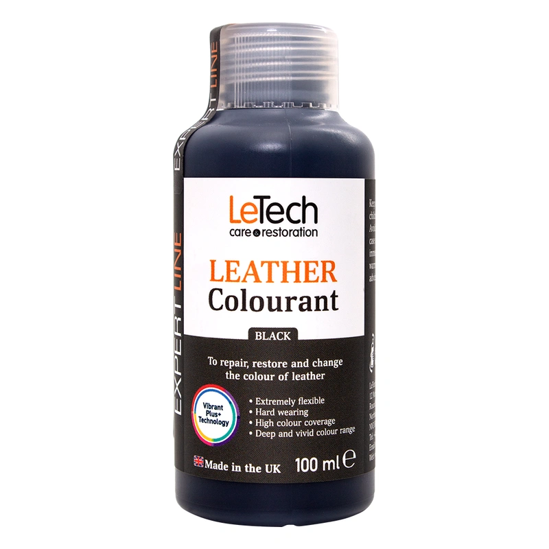 LeTech Leather Colourant Black - краска для кожи, черный, 100 мл - 1