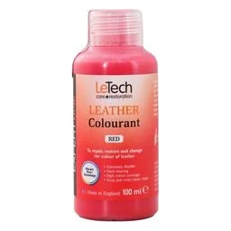 LeTech Leather Colourant Red - краска для кожи, красный, 100 мл