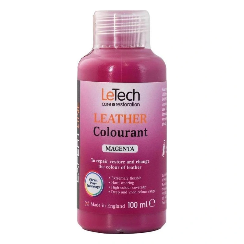 LeTech Leather Colourant Magenta - краска для кожи, пурпурный, 100 мл - 1