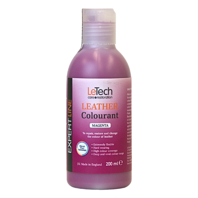 LeTech Leather Colourant Magenta - краска для кожи, пурпурный, 200 мл - 1